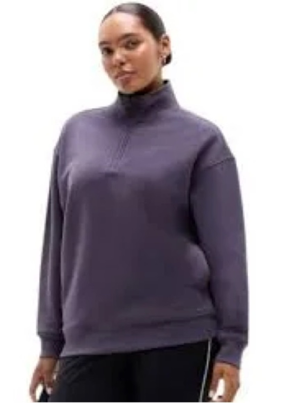 Athleta Forever Fleece 1/4 Zip Sweatshirt size M Twilight